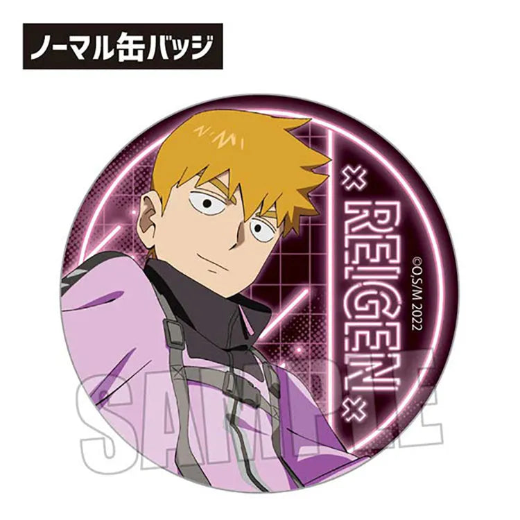 Mob Psycho 100 III Anime Merch - Trading Tin Badge Cyberpunk Ver.