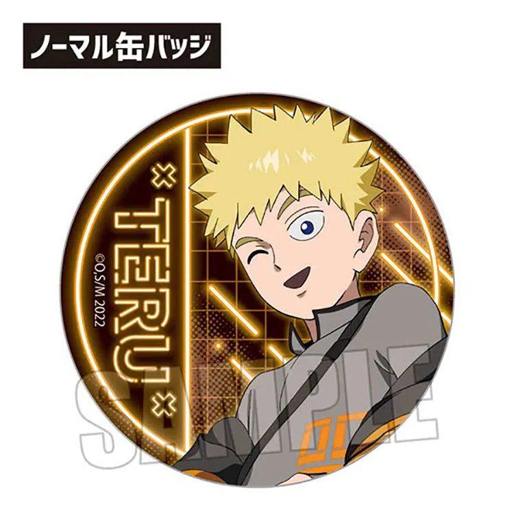 Mob Psycho 100 III Anime Merch - Trading Tin Badge Cyberpunk Ver.