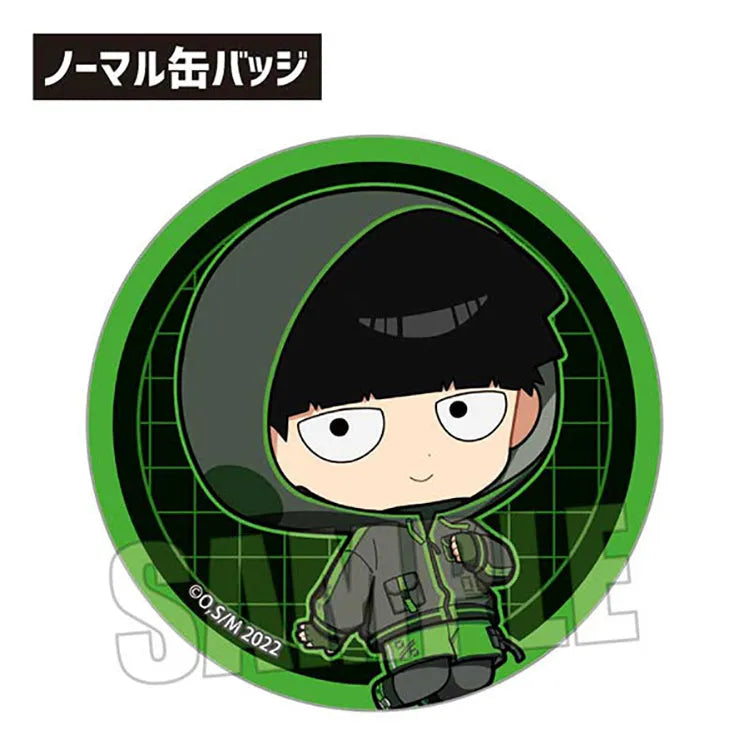 Mob Psycho 100 III Anime Merch - Trading Tin Badge Cyberpunk Ver.