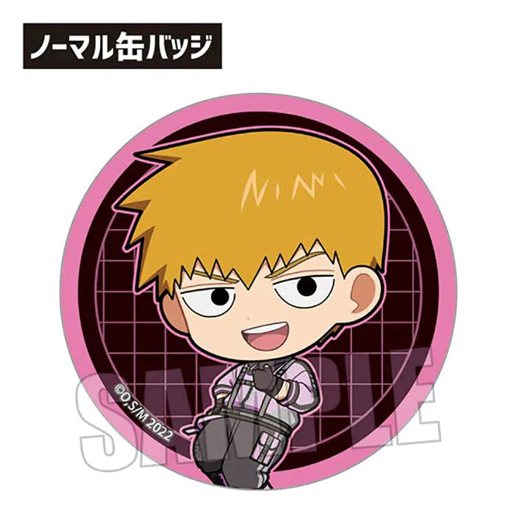 Mob Psycho 100 III Anime Merch - Trading Tin Badge Cyberpunk Ver.