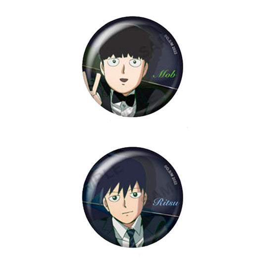 Mob Psycho 100 III Anime Merch - Trading Tin Badge Suit Ver. (1 Random) - Doki Doki Land 