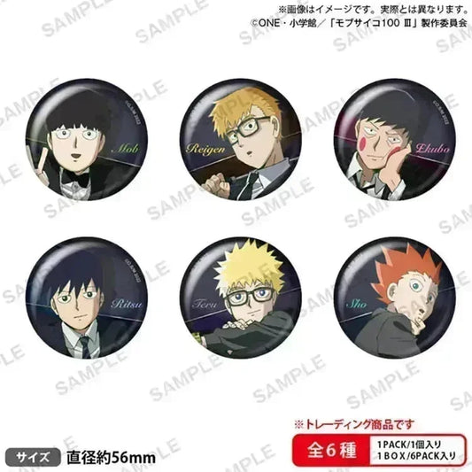 Mob Psycho 100 III Anime Merch - Trading Tin Badge Suit Ver. (1 Random) - Doki Doki Land