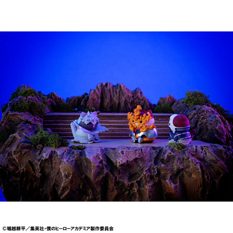 My Hero Academia MEGA CAT PROJECT Nyanko Series 1 blind box cat-style mini figures featuring Deku, Todoroki, Hawks, Endeavor, and more