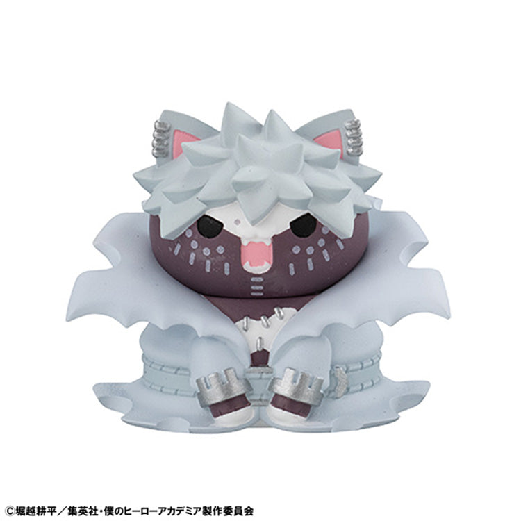 My Hero Academia MEGA CAT PROJECT Nyanko Series 1 blind box cat-style mini figures featuring Deku, Todoroki, Hawks, Endeavor, and more