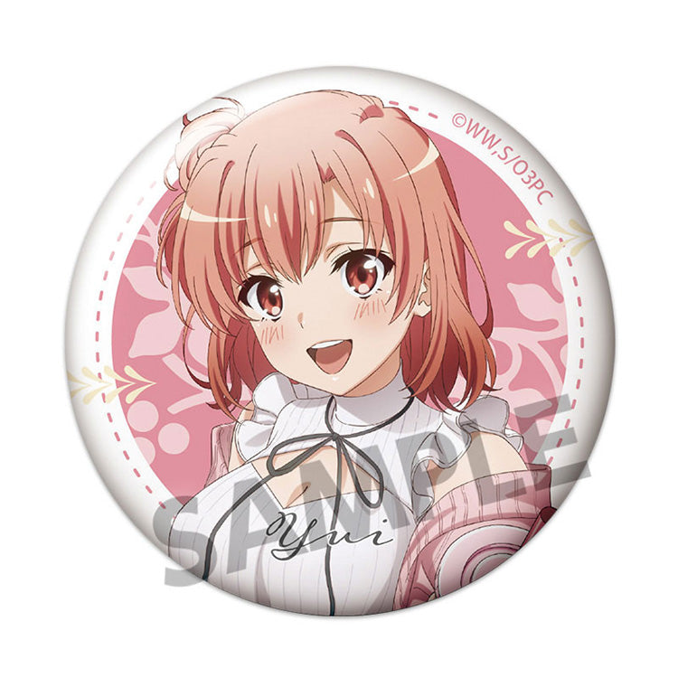 Oregairu Park Date trading can badge set featuring Yukino, Yui, and Iroha from My Teen Romantic Comedy SNAFU, with cute newly drawn illustrations.