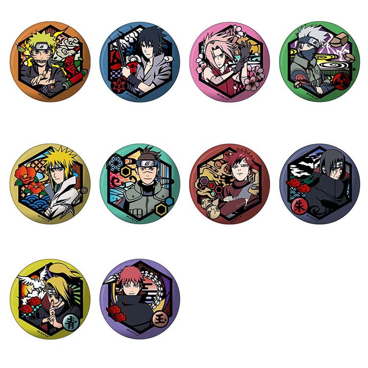 Naruto Cut-Out Series Japanese Paper Can Badge Vol.1