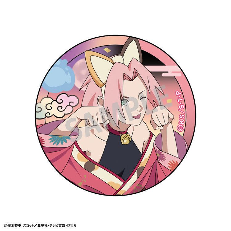 Naruto Anime Merch - Youkai Arrangement Outfit Trading Japanese Washi Paper Style Tin Badge