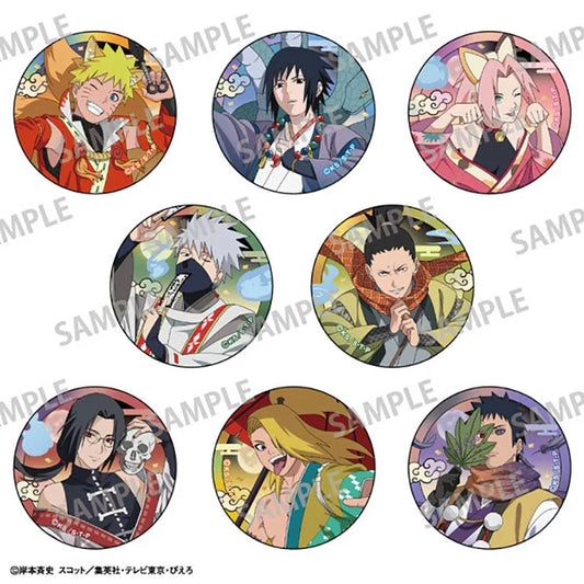 Naruto Anime Merch - Youkai Arrangement Outfit Trading Japanese Washi Paper Style Tin Badge