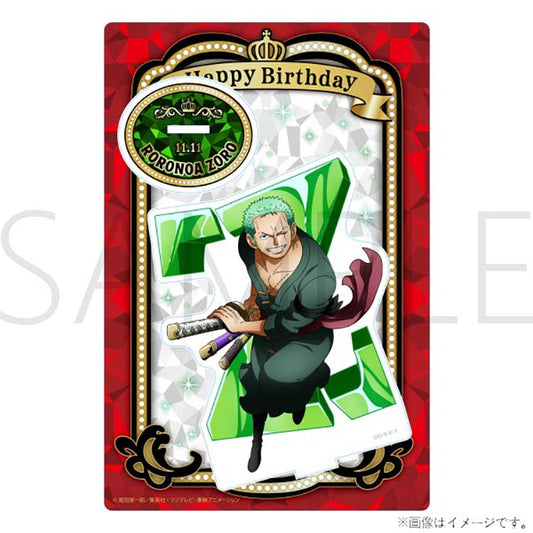 ONE PIECE Anime Merch - 11.11 Roronoa Zoro HBD Initial Acrylic Stand