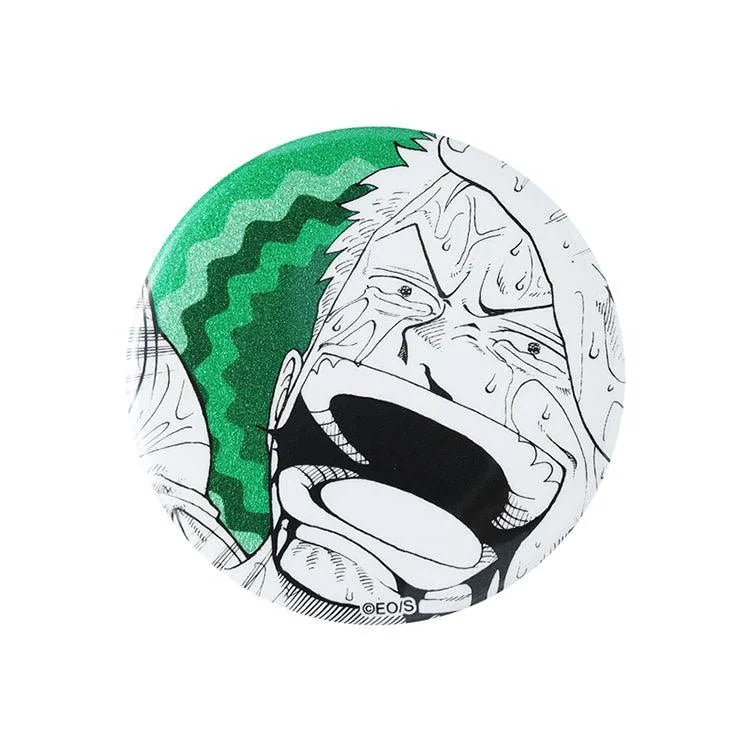 One Piece Anime Merch - EMOTIONS Roronoa Zoro Set of 4 can badges - Doki Doki Land 