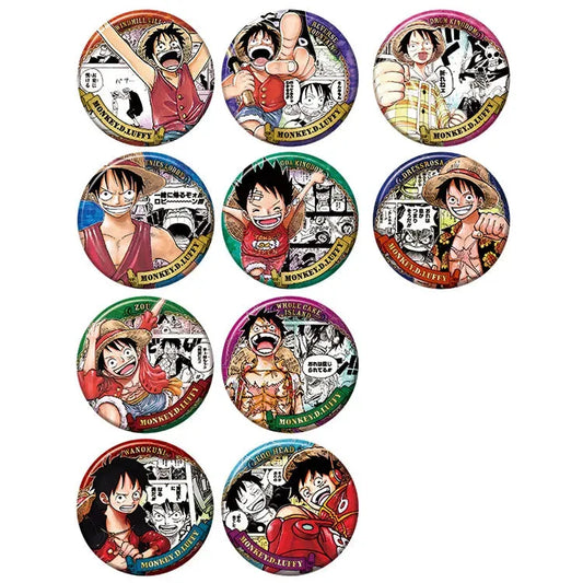 One Piece Anime Merch - Monkey D. Luffy Heros Can Badge Collection Vol.2 (1 Random Type) - Doki Doki Land