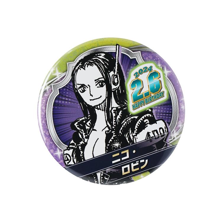 One Piece Anime Merch - Nico Robin 2024 Birthday Can Badge - Doki Doki Land 