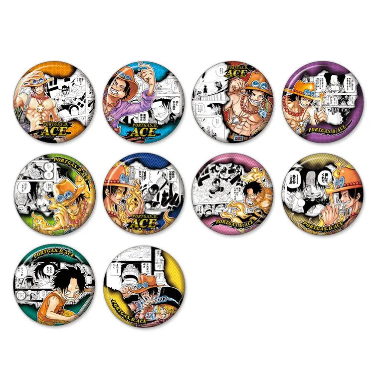 One Piece Anime Merch - Portgas D. Ace Birthday Hero Can Badge Collection Vol.1 (1 Random Type) - Doki Doki Land 