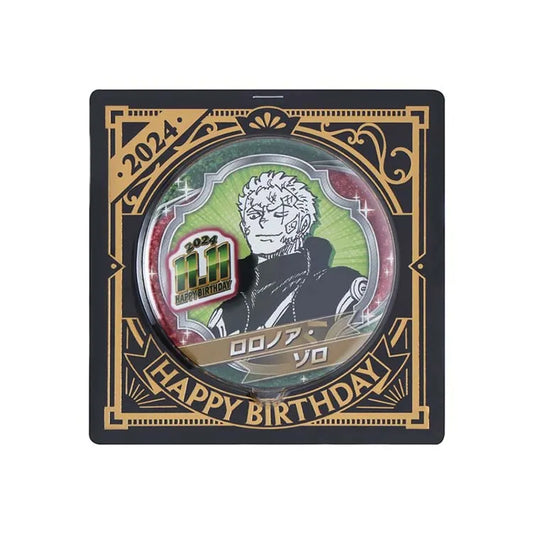One Piece Roronoa Zoro 2024 Birthday Can Badge
