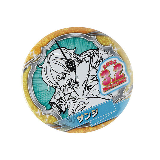 One Piece Anime Merch - Sanji 2024 Birthday Can Badge