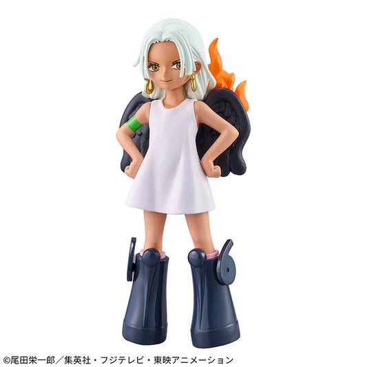 One Piece DXF The Grandline Series S-Snake figure – detailed anime collectible with confident pose, black wings, and white outfit.