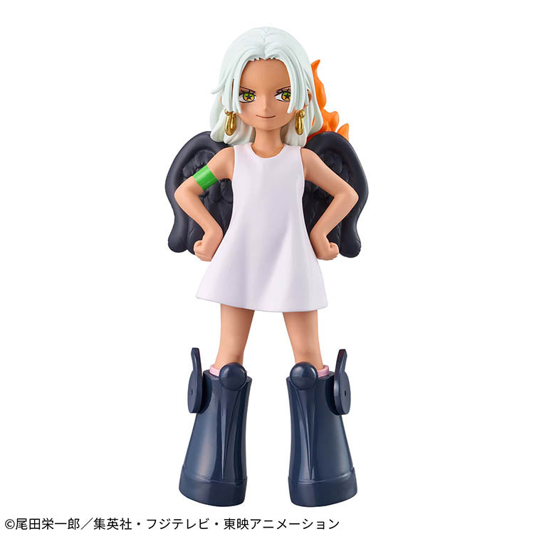 One Piece DXF The Grandline Series S-Snake figure – detailed anime collectible with confident pose, black wings, and white outfit.