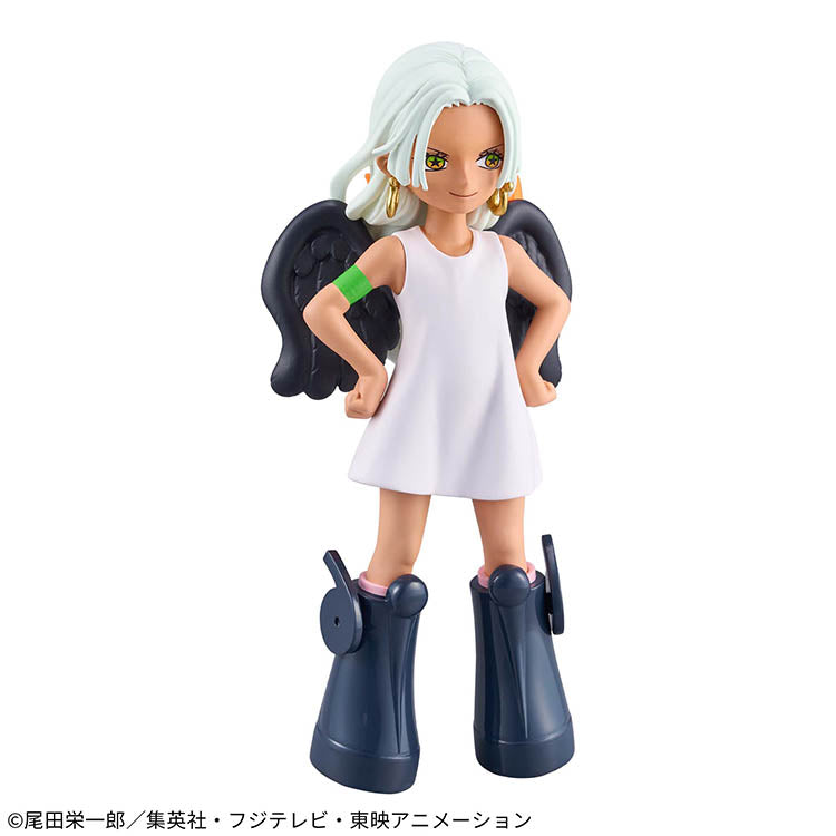 One Piece DXF The Grandline Series S-Snake figure – detailed anime collectible with confident pose, black wings, and white outfit.