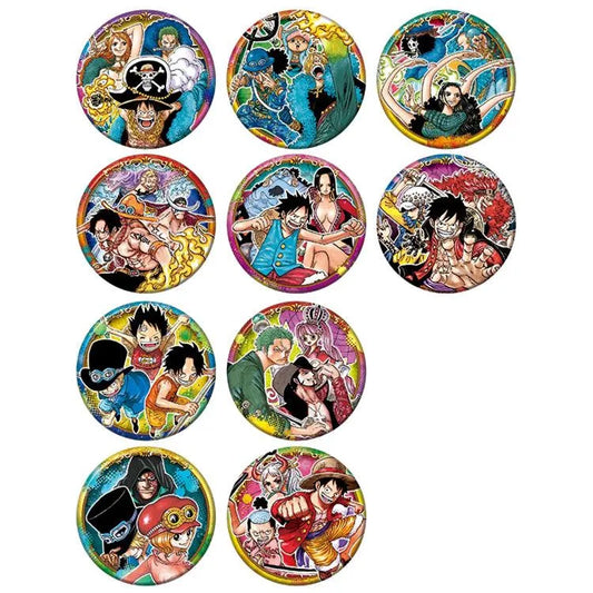 “One Piece" Anime Merch - Can Badge BIG Strongest Trio Ver. (1 Random Type) - Doki Doki Land