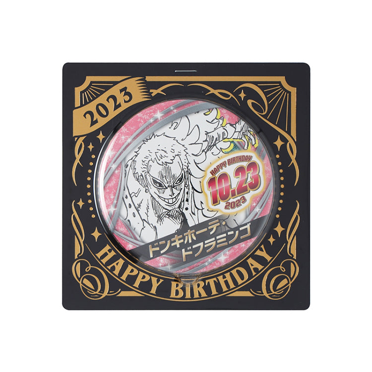 “One Piece" Anime Merch - Donquixote Doflamingo Birthday Pin Badge