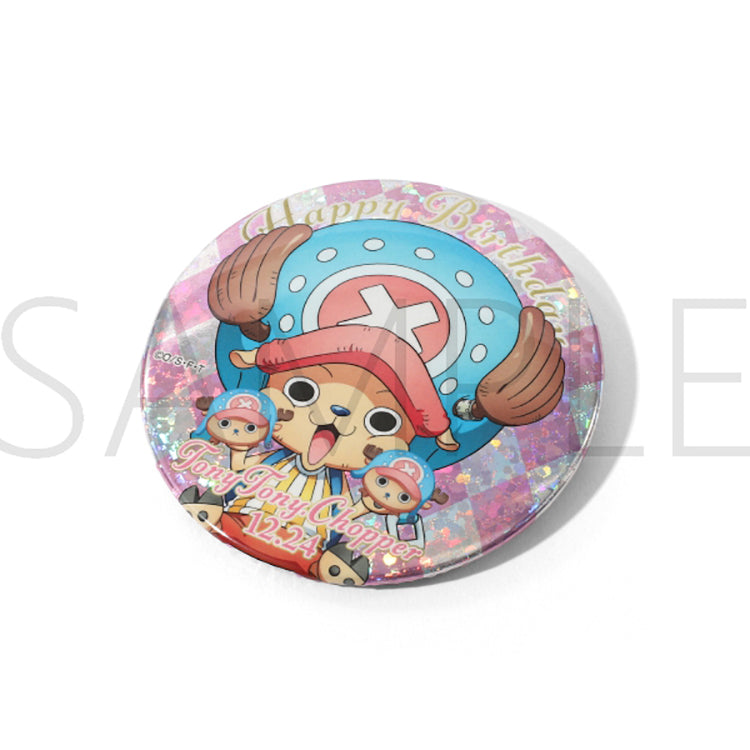 “One Piece" Anime Merch - Tony Tony Chopper Birthday Hologram Pin Badge