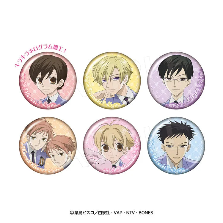 Ouran High School Host Club Anime Merch - Hologram Can Badge Collection (1 Random Type) - Doki Doki Land 