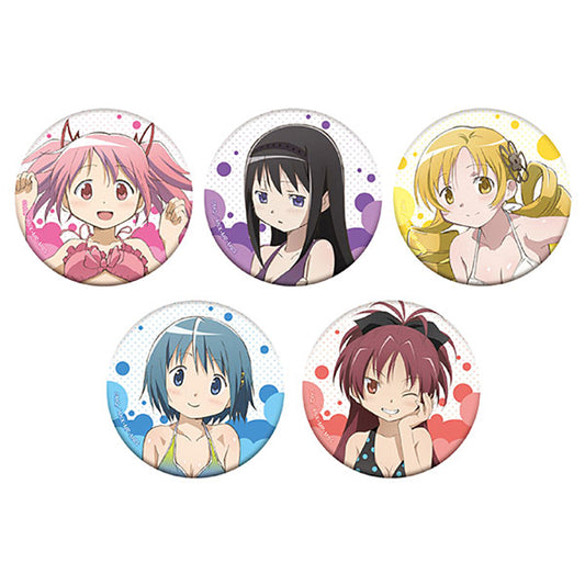 Puella Magi Madoka Magica Anime Merch - Holo Chara Badge Collection Swimsuit Ver. (1 Random)