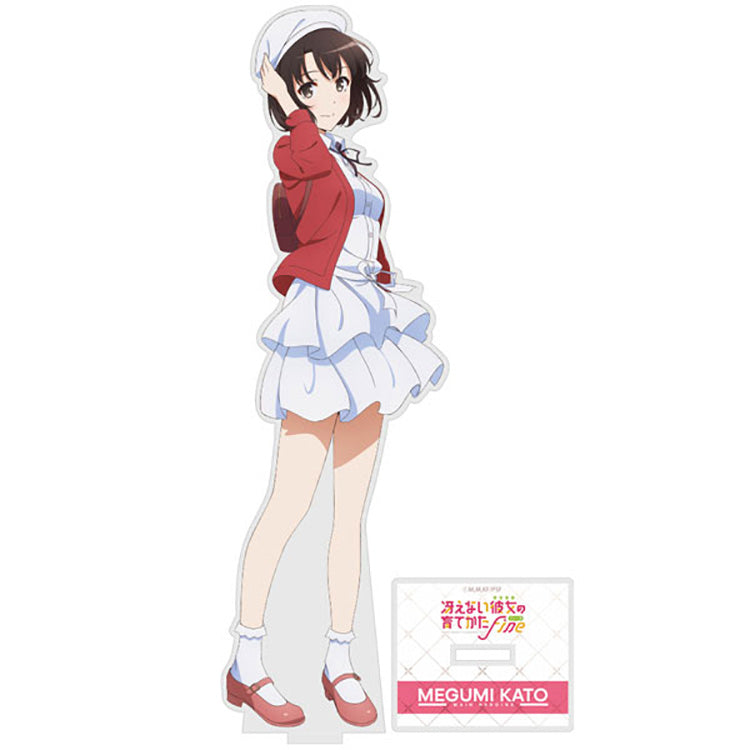Megumi Kato acrylic stand large size in casual outfit from Saekano Fine
