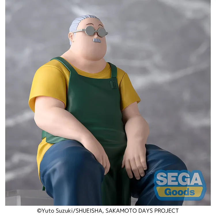 SEGA SAKAMOTO DAYS Taro Sakamoto Chokonose Sitting Figure, Store Manager version with green apron.