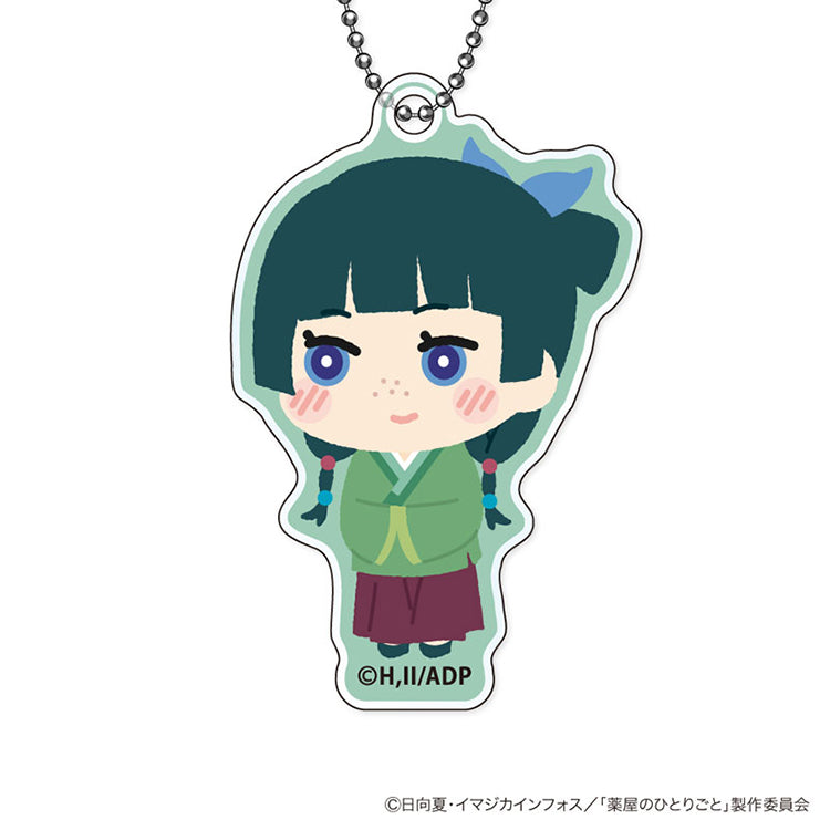 The Apothecary Diaries Mofumofu Acrylic Keychain 9-piece box set featuring soft, fluffy-style character illustrations including Maomao and Jinshi.