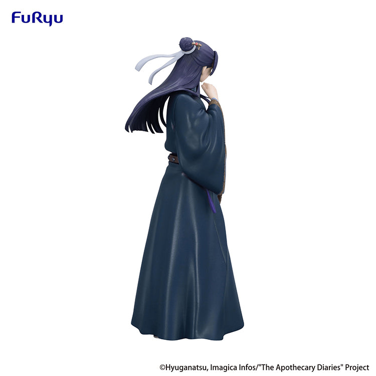 FuRyu Jinshi Garden Party Ver. Trio-Try-iT figure side profile, capturing detailed blue robes and long hair ribbons.