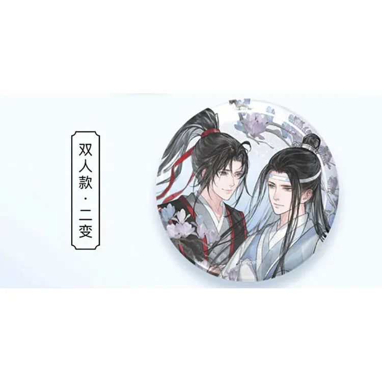 The Master of Diabolism Anime Merch - Wei Wuxian & Lan Wangji Tian Zi Xiao Ver. Changing Tin Badge - Doki Doki Land 