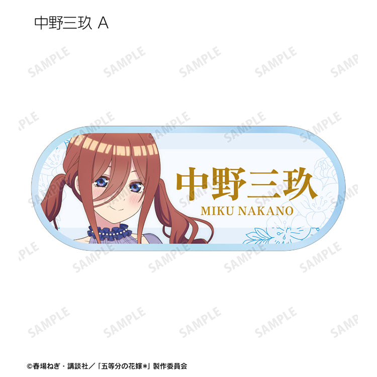 Miku Nakano Herbarium Ver. acrylic nameplate with floral motifs from The Quintessential Quintuplets by AMNIBUS.