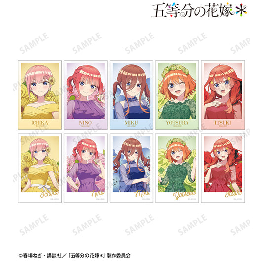 The Quintessential Quintuplets Herbarium Trading Cards featuring the Nakano sisters in floral-themed anime illustrations.