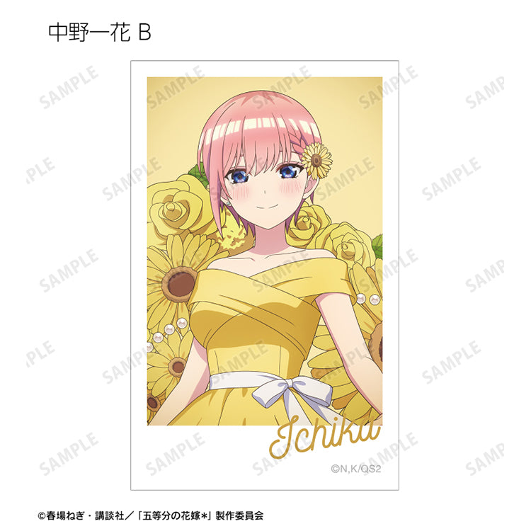 Ichika Nakano Herbarium Version trading card, The Quintessential Quintuplets AMNIBUS merch with yellow floral artwork.