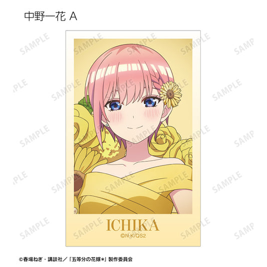 Ichika Nakano Herbarium Version trading card from The Quintessential Quintuplets anime with sunflower and yellow rose art.
