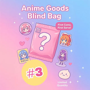 Anime Goods Blind Bag, each bag contains at least 2-5 authentic anime goods, include pin badges, keychains, stickers, acrylic stand from various anime series. Retail price up to $50+