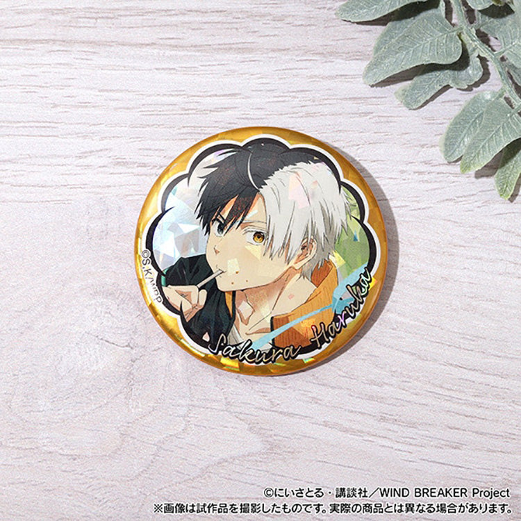 WIND BREAKER Hologram Character Badge Collection featuring glittering holographic designs of anime characters.