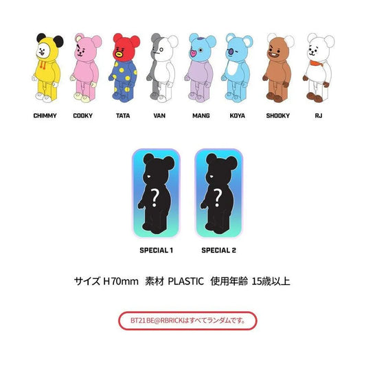 BT21 x LINE FRIENDS 100% Bearbrick Full Set - Doki Doki Land