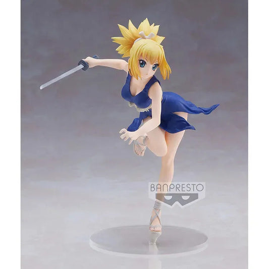 Dr. STONE Kohaku Banpresto figure in dynamic pose holding a katana, showcasing detailed sculpting and athletic physique.