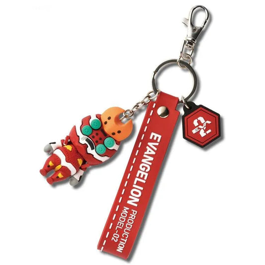 Evangelion Anime- Rebuild of Evangelion Cutie1 EVA Unit-02 Rubber Keychain - Doki Doki Land